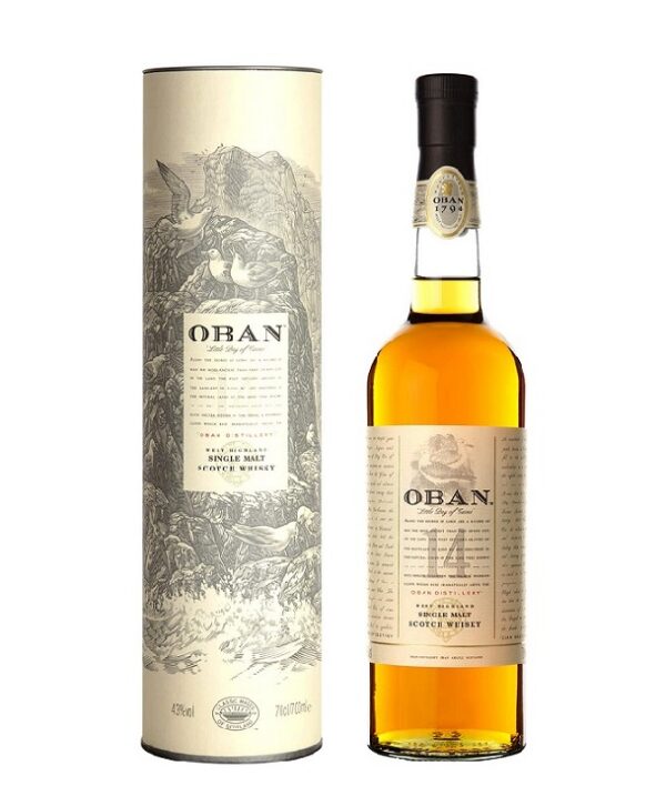 OBAN SCOTCH WHISKEY 14 Y cl 70 ASTUCCIO