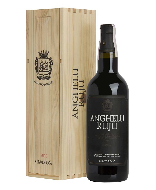 ANGHELU RUJU DOC VINO LIQUROSO cl 75 CONFEZIONE LEGNO