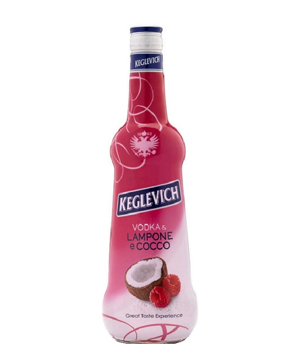 VODKA KEGLEVICH LAMPONE E COCCO cl 70 BOTTIGLIA