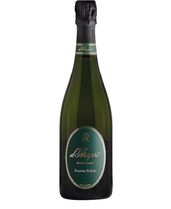 BOMBINO BIANCO BRUT METODO CLASSICO RISERVA NOBILE cl 75 BOTTIGLIA - D'ARAPRI'