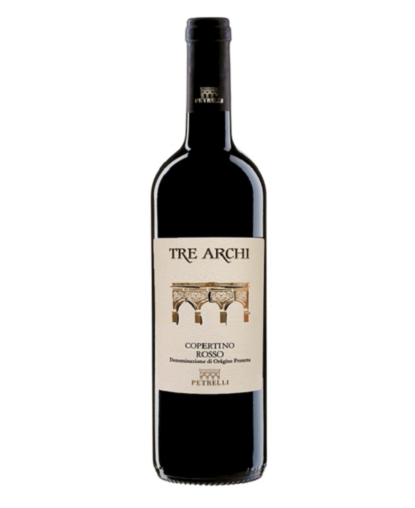 TRE ARCHI COPERTINO ROSSO DOP cl 75 BOTTIGLIA CANTINA PETRELLI - PUGLIA