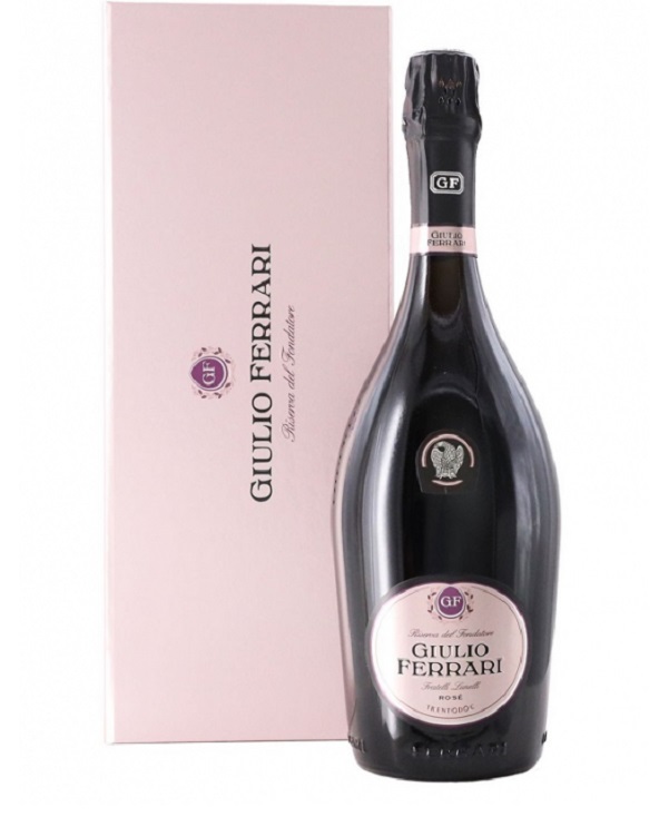 GIULIO FERRARI ROSE' RISERVA DEL FONDATORE ANNO 2008 TRENTO DOC cl 75 ASTUCCIO