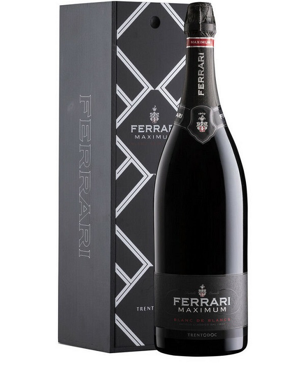 MATHUSALEM FERRARI MAXIMUM BLANC DE BLANCS cl 600 CONFEZIONE LEGNO