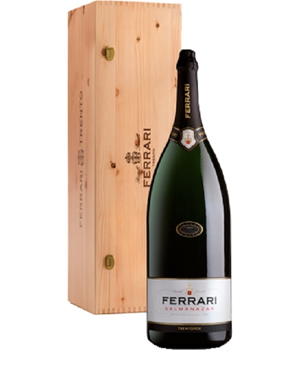 SALMANAZAR FERRARI TRENTO DOC cl 900 CONFEZIONE IN LEGNO