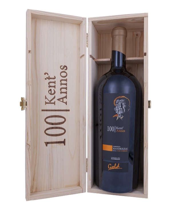MAGNUM KENT'ANNOS ROSSO GOLD DOC 2021 MANDROLISAI cl 150 CONFEZIONE IN LEGNO